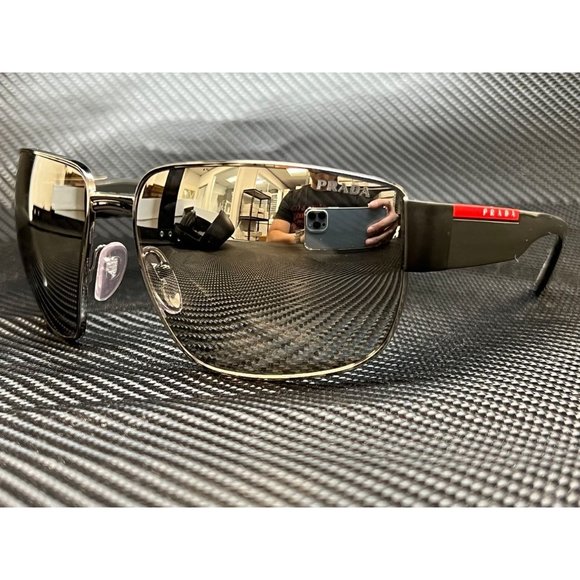 Prada Gunmetal Mirror Men Sunglasses! New w/ box - Picture 1 of 4